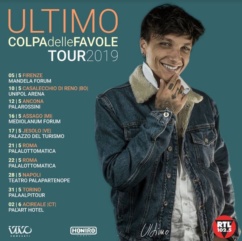 Ultimo, "Colpa delle favole" è il nuovo album: annunciato il tour