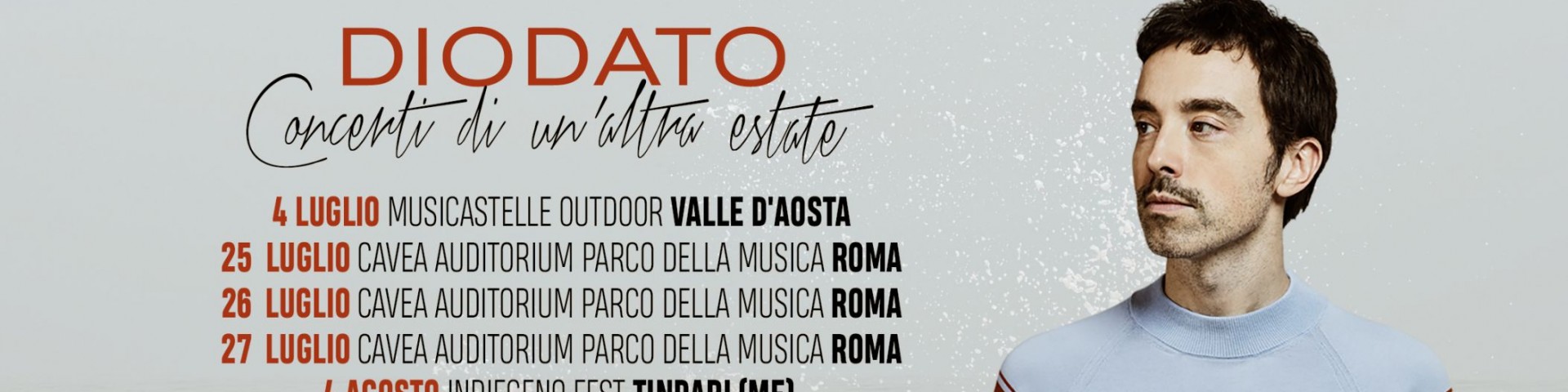 Diodato, il 4 luglio parte il tour estivo: tutte le date