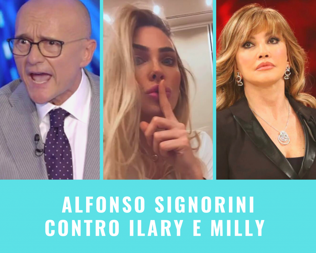 Alfonso Signorini contro Ilary Blasi e Milly Carlucci