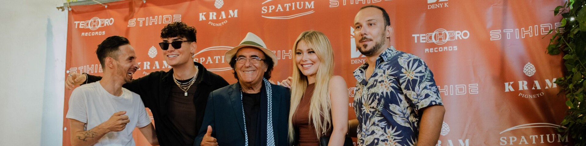 Festa al Kram con Albano per il nuovo singolo di Jasmine Carrisi e Deny K: foto e video interviste